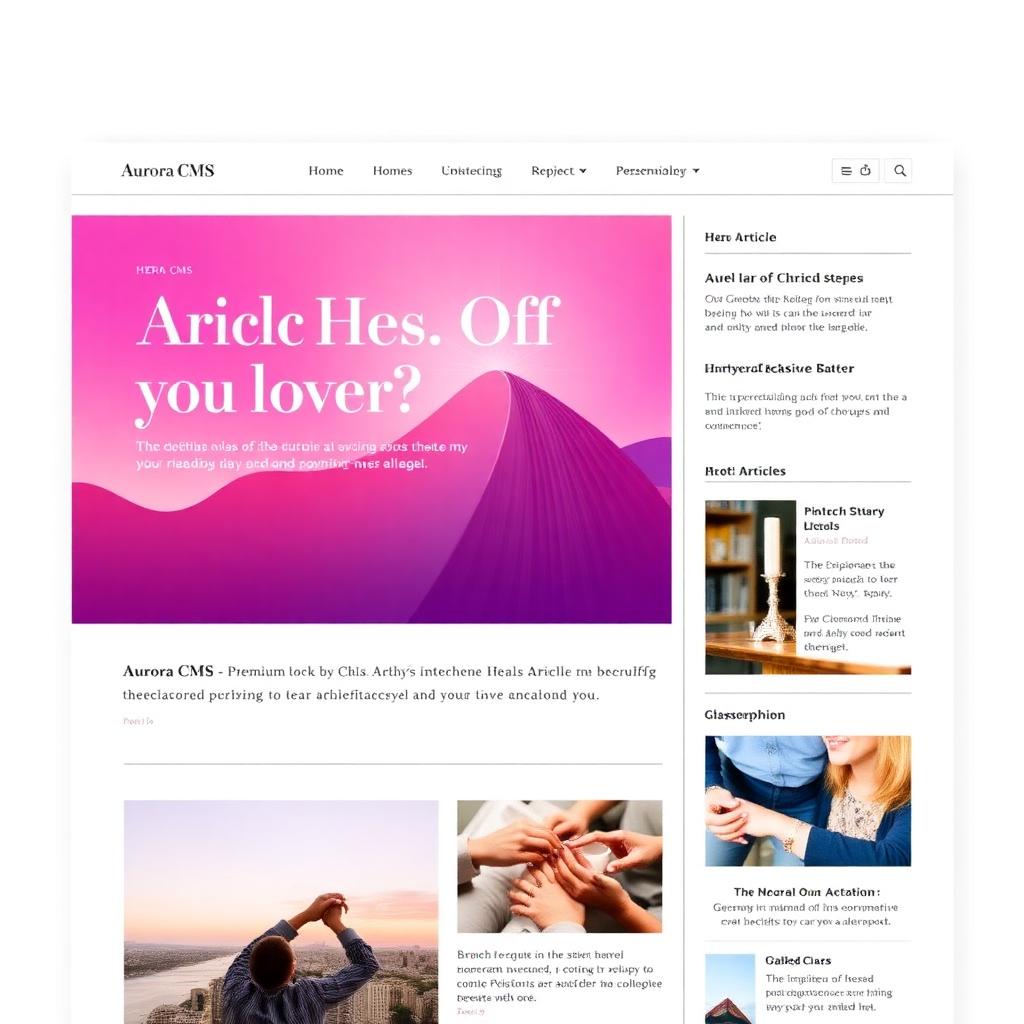 Aurora CMS — WordPress project screenshot